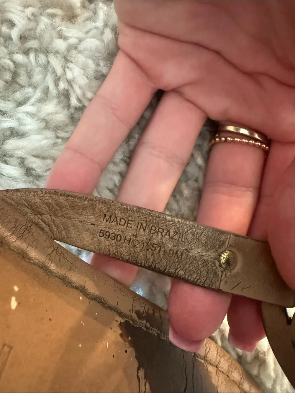 Tory Burch Tan Leather Miller Logo Thong Sandals